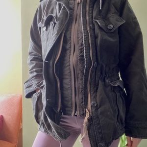 Olive Military Field Jacket A&F Men size xs